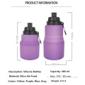 Logo tùy chỉnh có thể thu gọn silicone thể thao chai nước